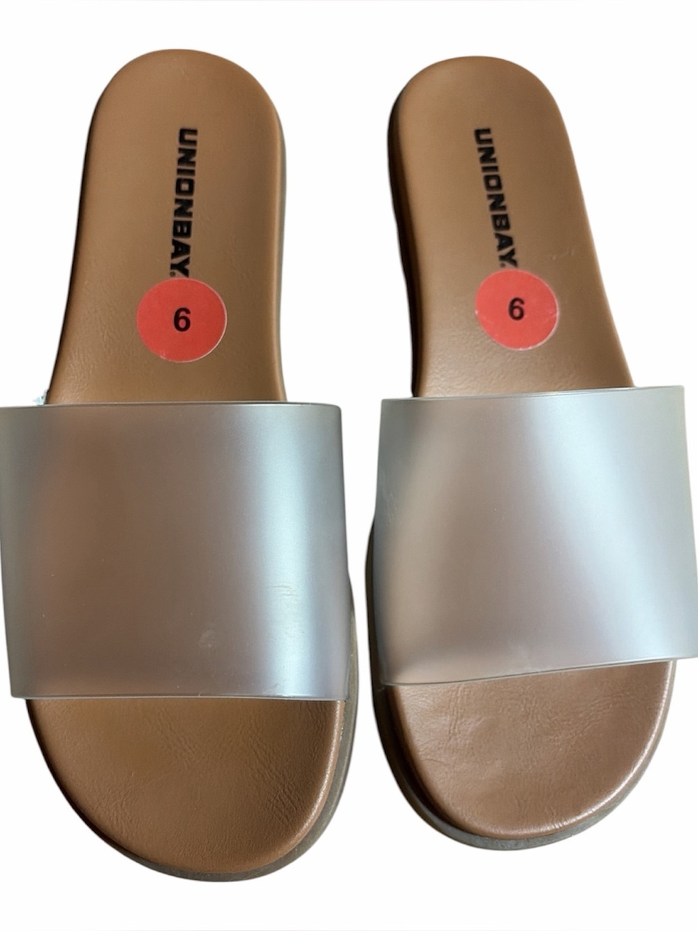 UNIONBAY  Slide Sandals with Brown Footbed